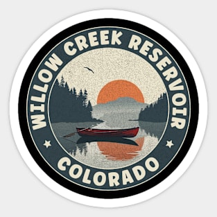 Willow Creek Reservoir Colorado Sunset Sticker